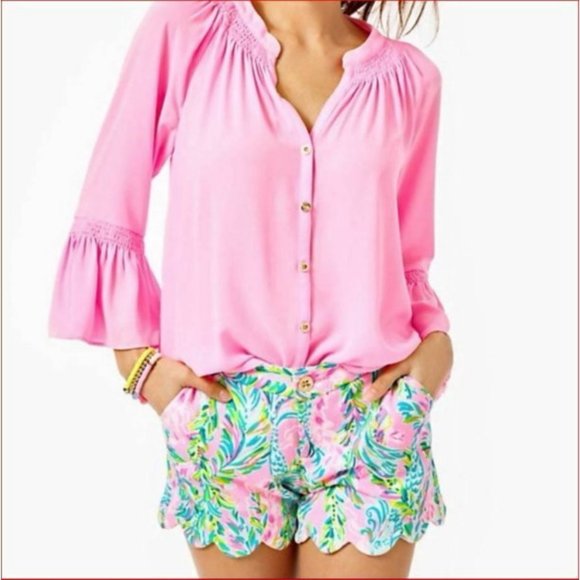 Lilly Pulitzer Pants - NWT Lilly Pulitzer Buttercup Unicorn Scallop Short